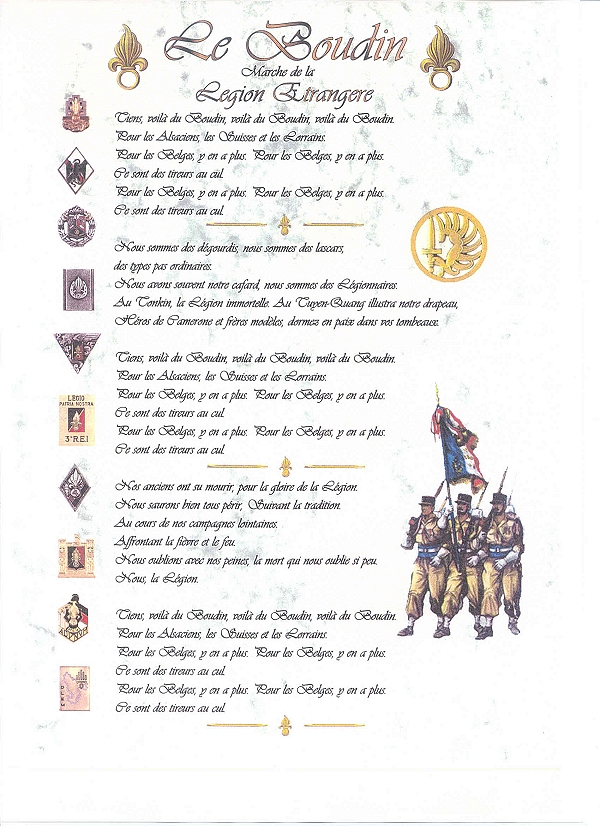 Legion Songs, I will send them upon request. I have many more songs